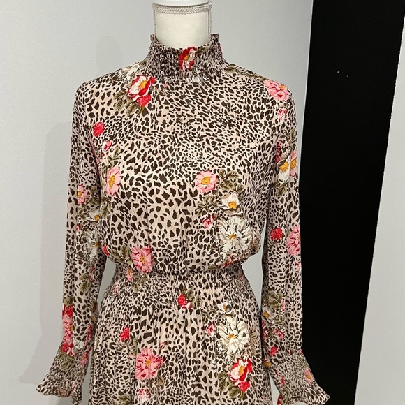 Nanette Lepore Brown and Pink High Low Dress - Picture 3 of 16